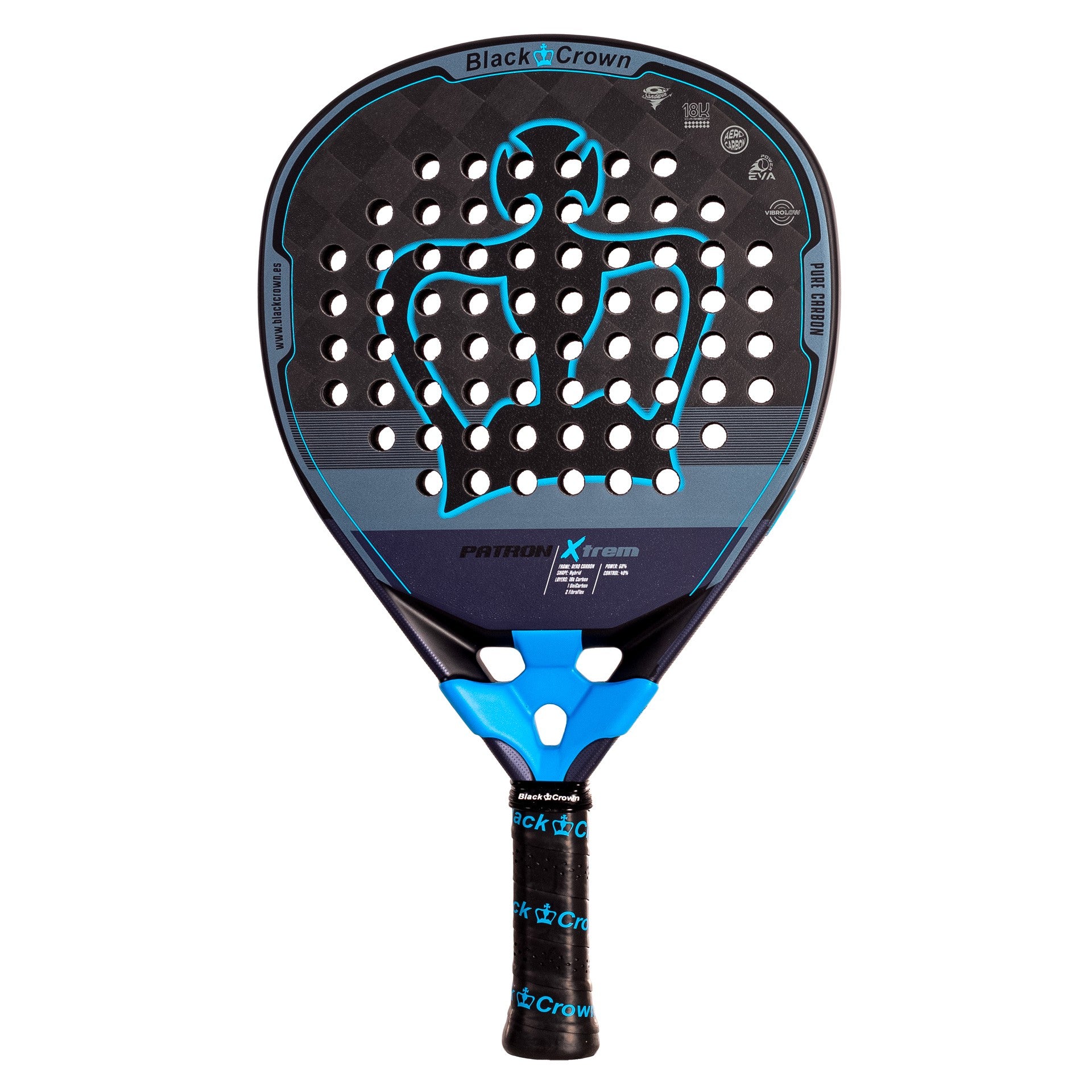RAQUETTE DE PADEL BLACK CROWN PATRON XTREM