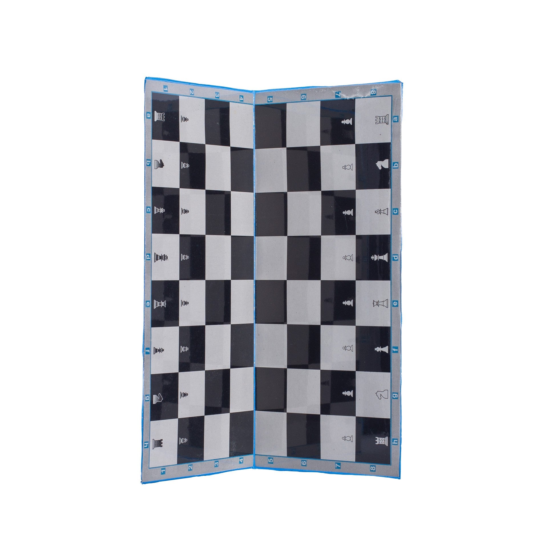 FOLDABLE CHESS BOARD 43 CM - INCLUDES SIMPLE PIECES-