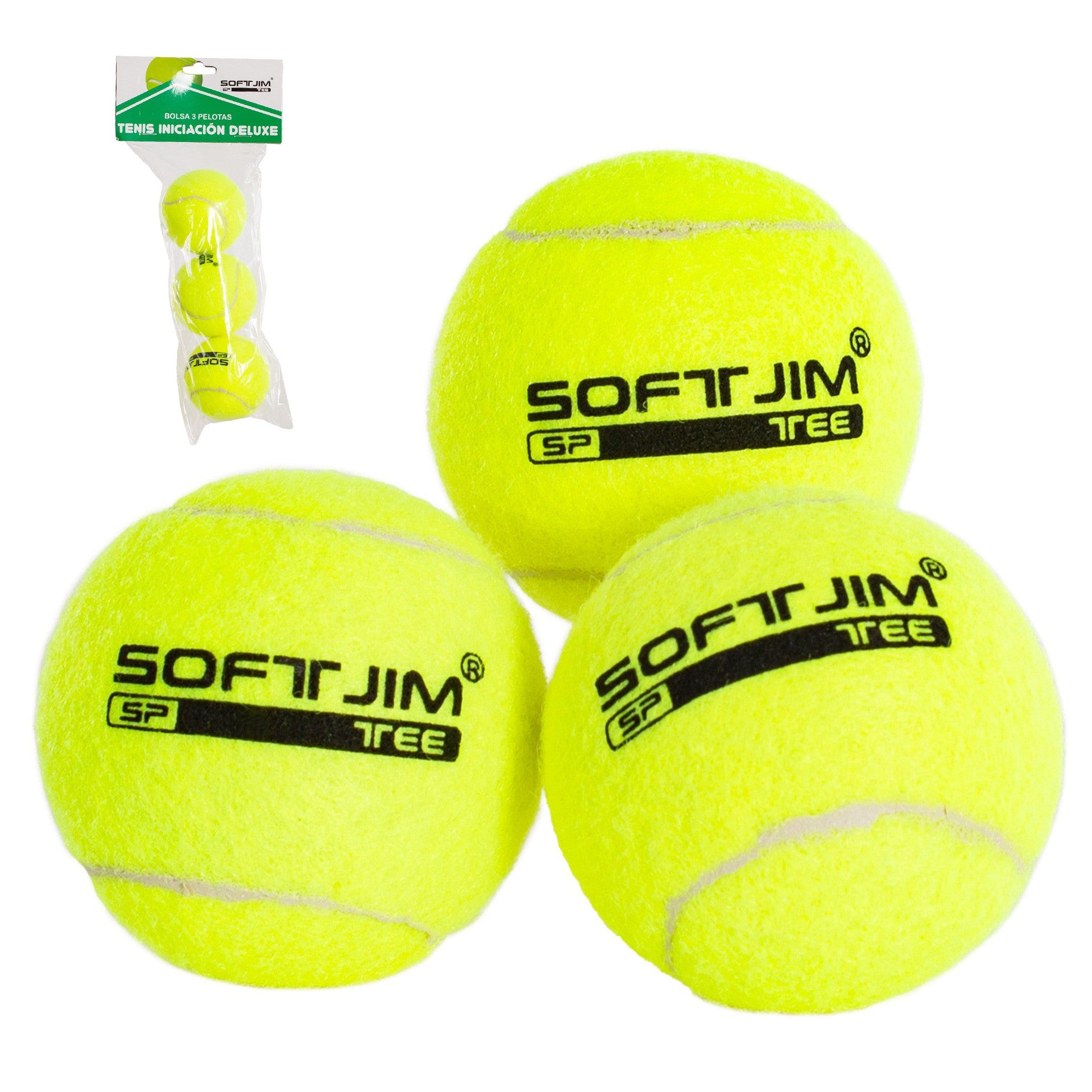 BAG 3 TENNIS BALLS SOFTEE INITIATION DELUXE