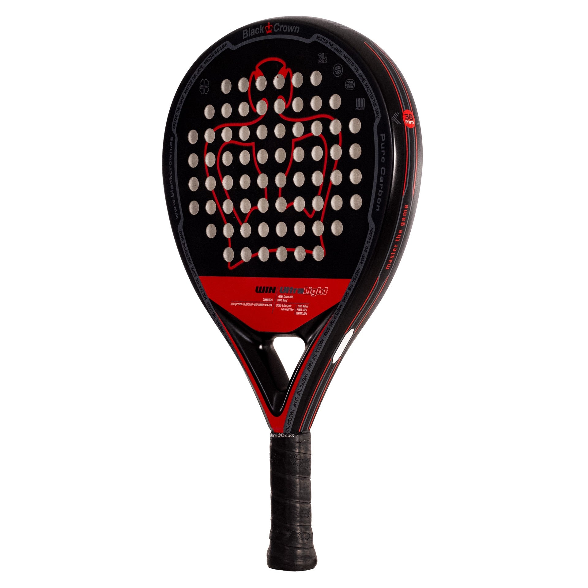 RAQUETTE DE PADEL BLACK CROWN WIN ULTRALIGHT