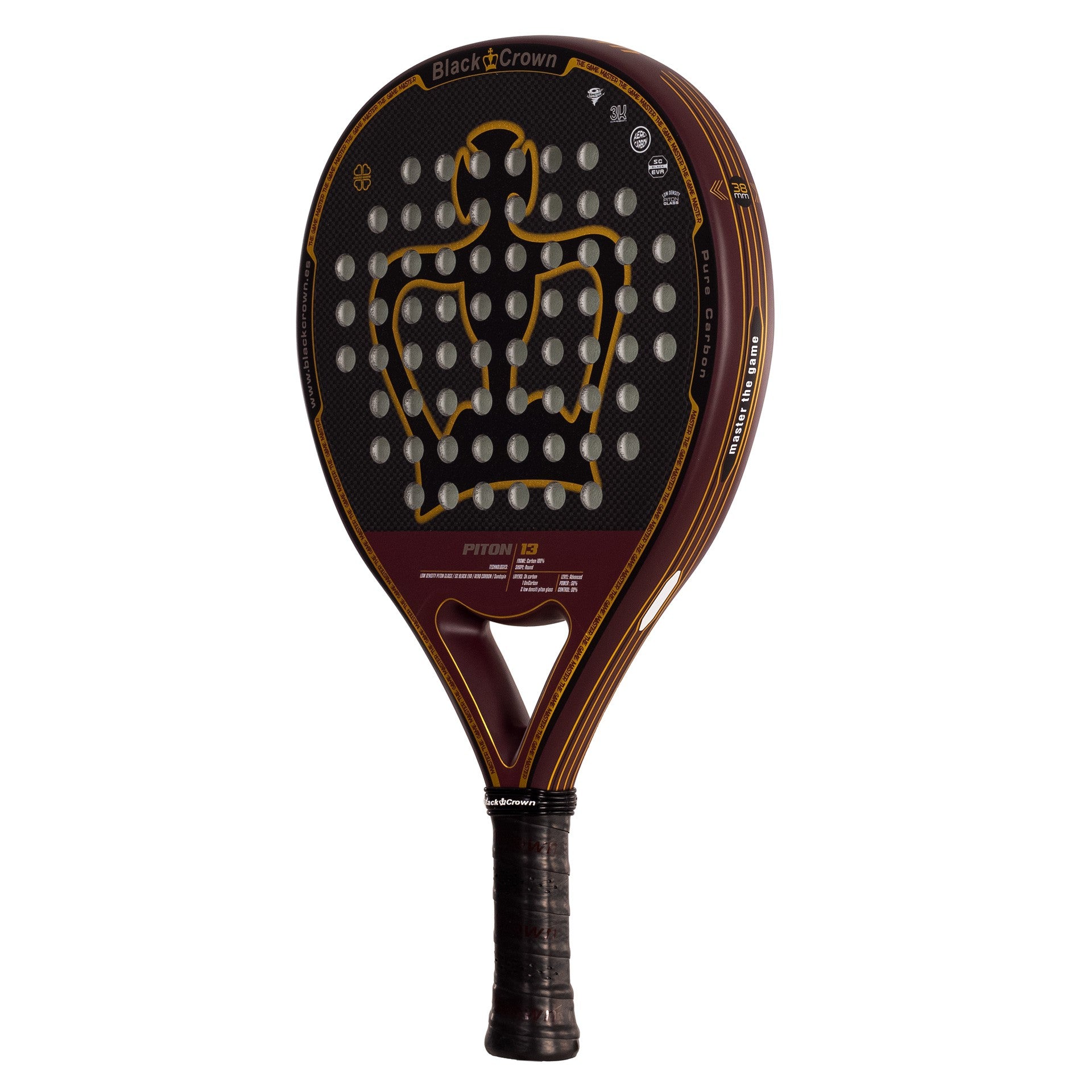 RAQUETTE DE PADEL BLACK CROWN PITON 13