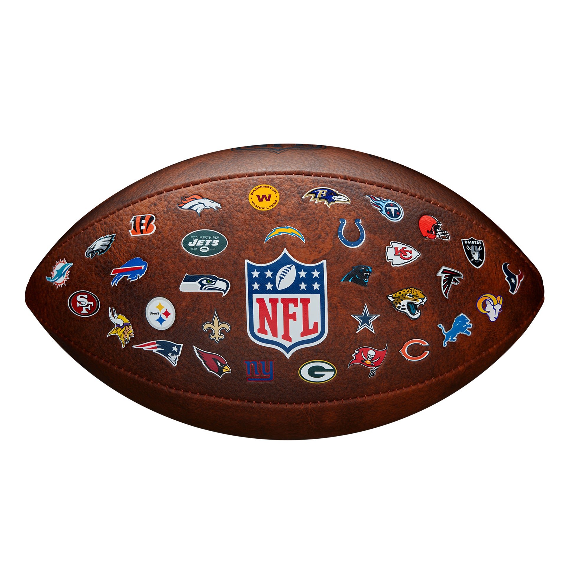 BALLON DE FOOTBALL AMÉRICAIN WILSON NFL OFF THROWBACK 32 ÉQUIPES