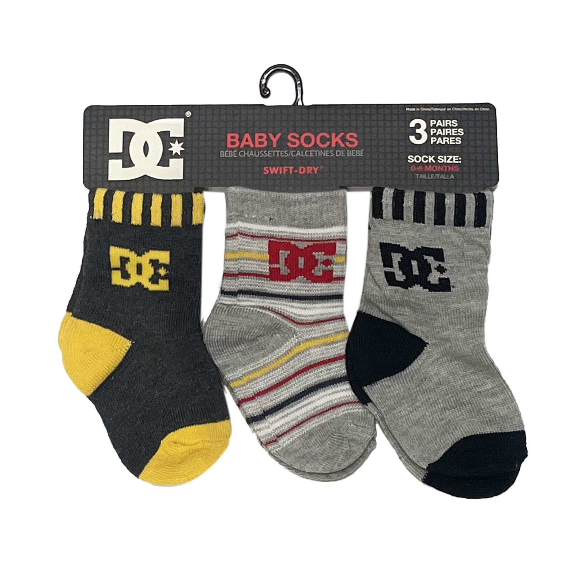 PACK DE 3 CHAUSSETTES BÉBÉ DC STRIPE CREW 83726T