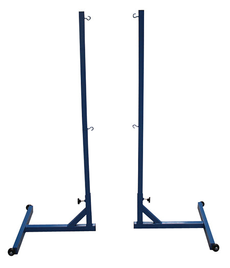 BADMINTON PORTABLE POSTS SET WITH COUNTERWEIGHTS AND WHEELS