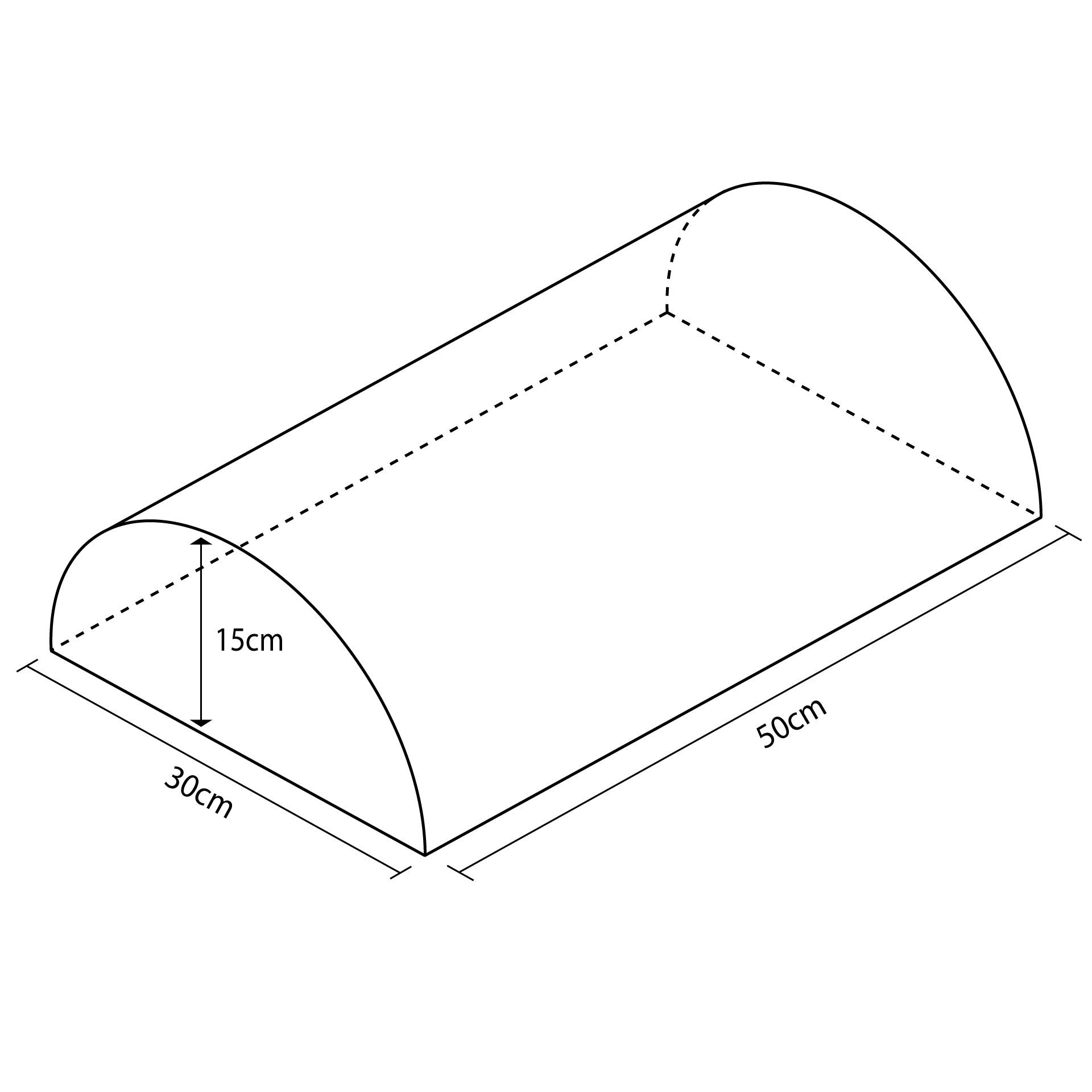 SEMI-CYLINDER FIGURE 50X15X30CM