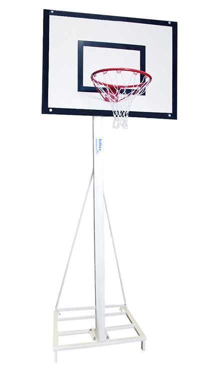 SET OF 2 DELUXE MONOTUBE MINI BASKETBALL HOOPS, 100 TUBE, MOBILE WITH 2 WHEELS AND CART -WITHOUT BACKBOARD, RIM
