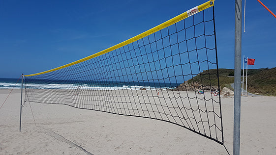 BEACH VOLLEYBALL NET 3MM PREMIUM LINE WITH YELLOW TAPE