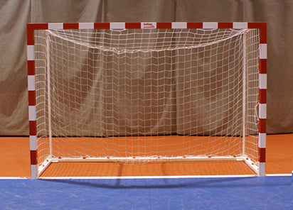 SET OF MOVABLE INDOOR SOCCER/HANDBALL GOALS, METAL 80X80MM WITH 80X40MM BASE