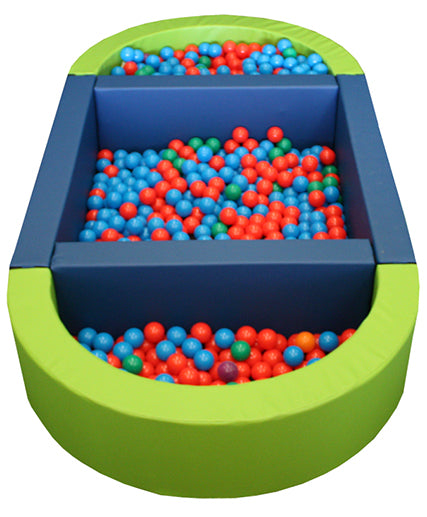 OVAL POOL PLUS BALL PIT, 300X150X40CM HIGH X 15CM WIDE (CONVERTIBLE INTO TWO)