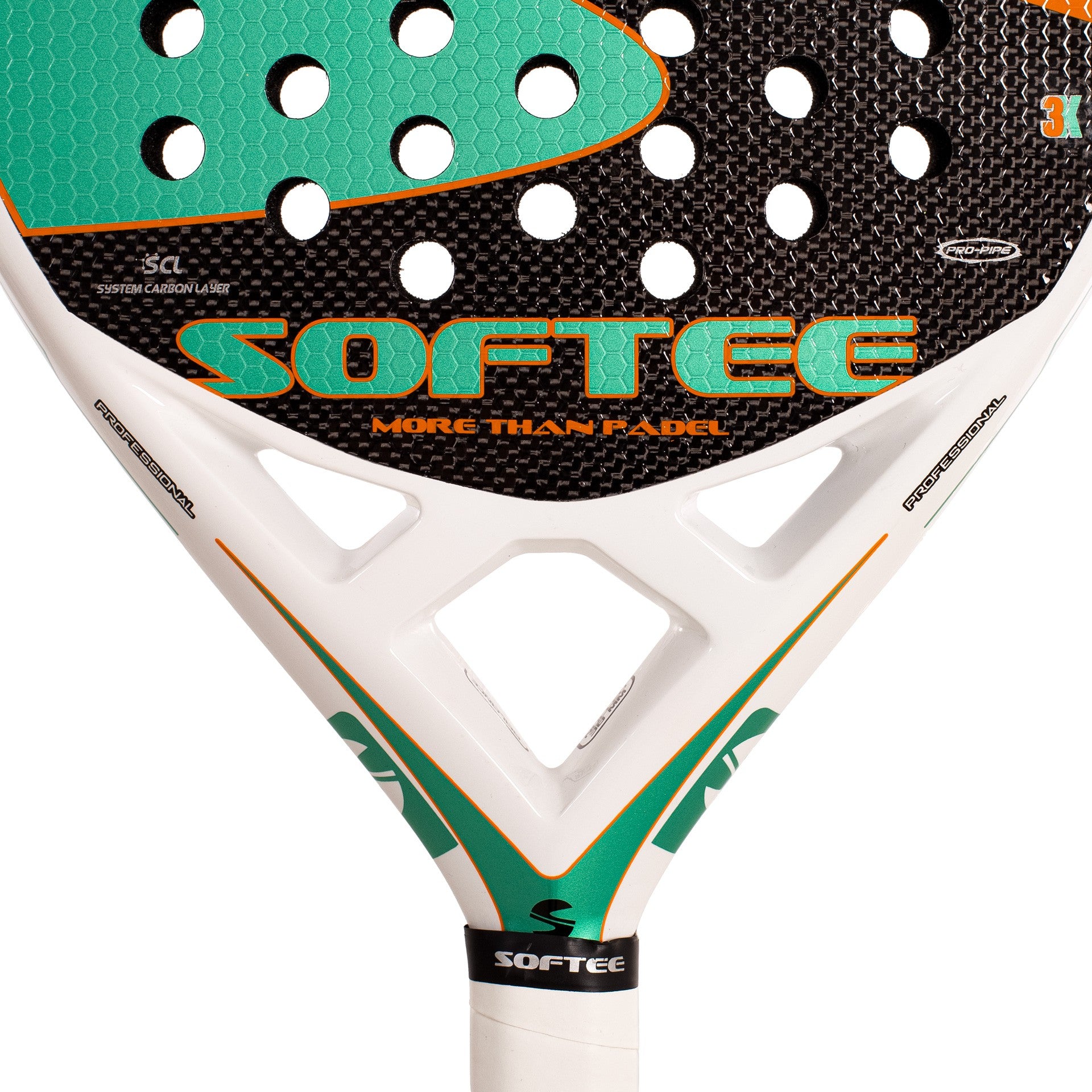 RAQUETTE DE PADEL SOFTEE FREEZER CARBON 3K VERTE SFT