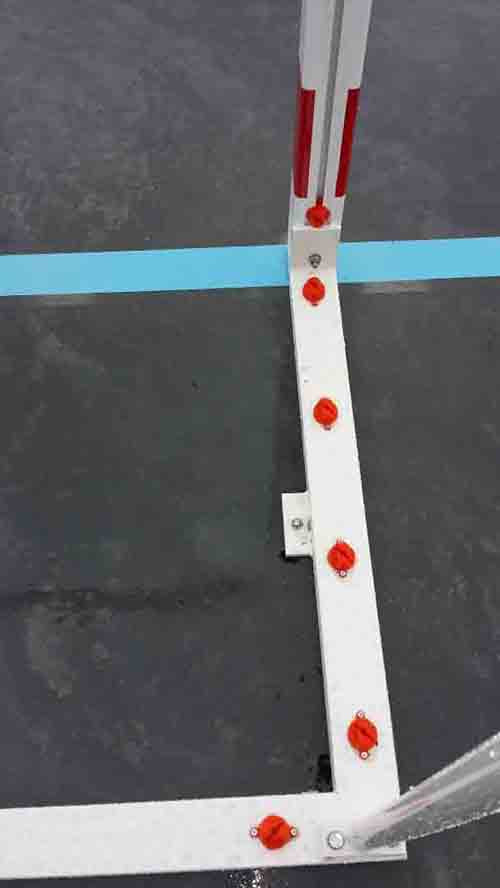 F.SAL/HANDBALL ALUMINUM PORTABLE GOALS 80X80MM WITH 80X40MM BASE