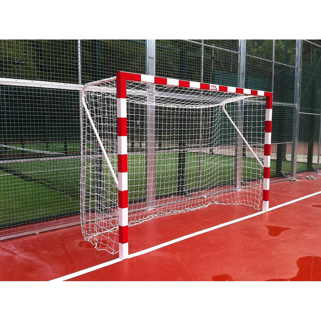 FIXED METAL FUTSAL/HANDBALL GOAL POSTS 80X80MM
