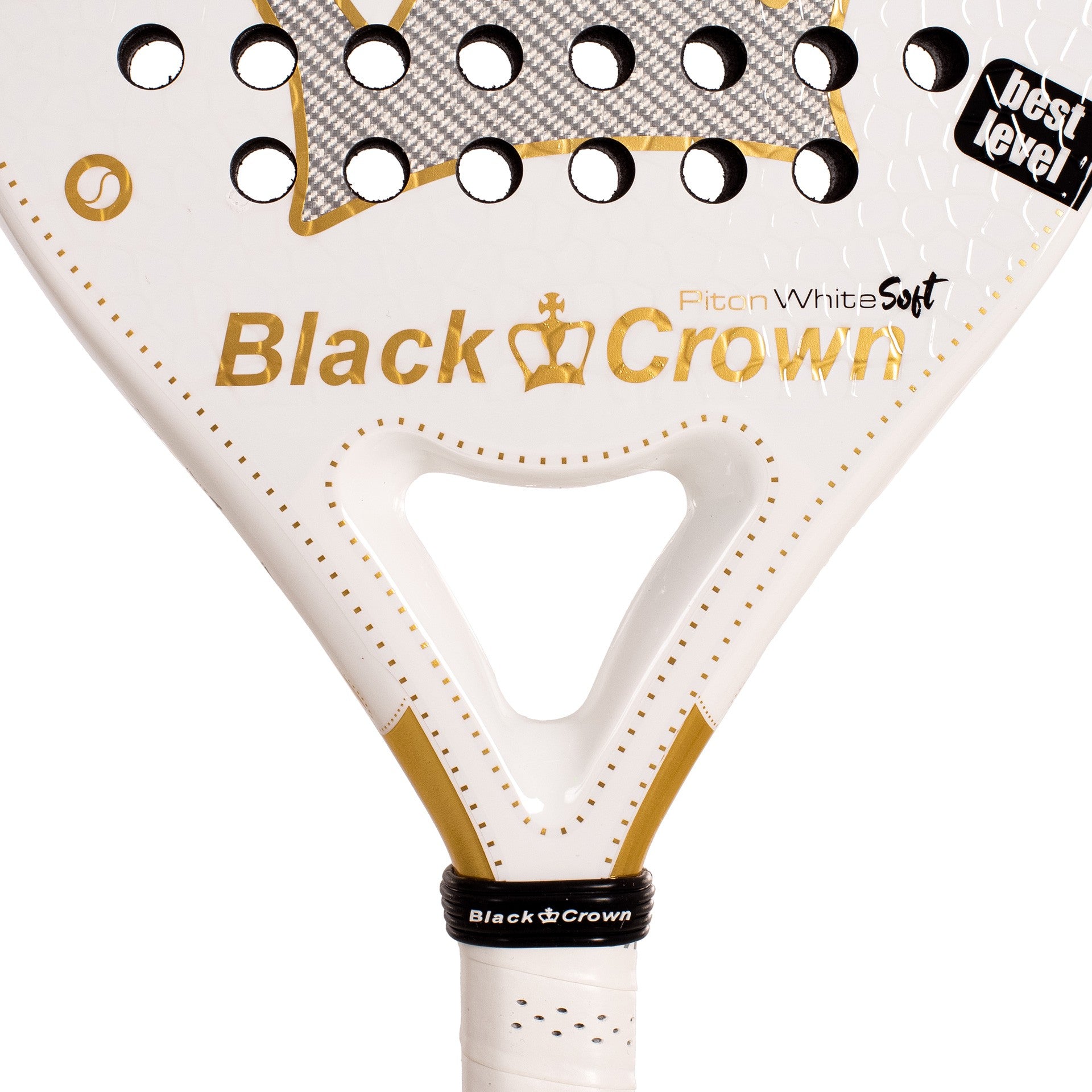BLACK CROWN PITON WHITE SOFT PADDLE RACKET