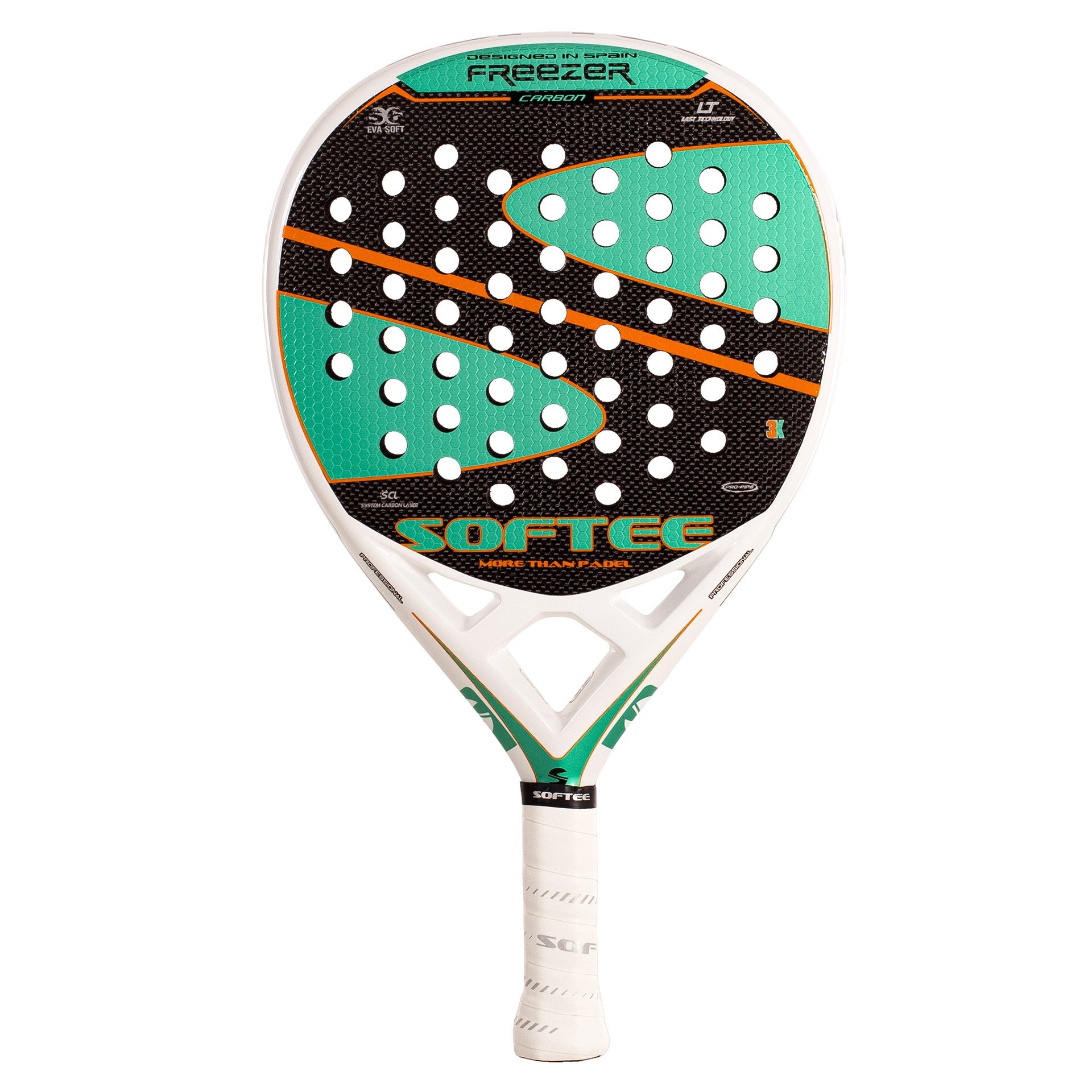 RAQUETTE DE PADEL SOFTEE FREEZER CARBON 3K VERTE SFT