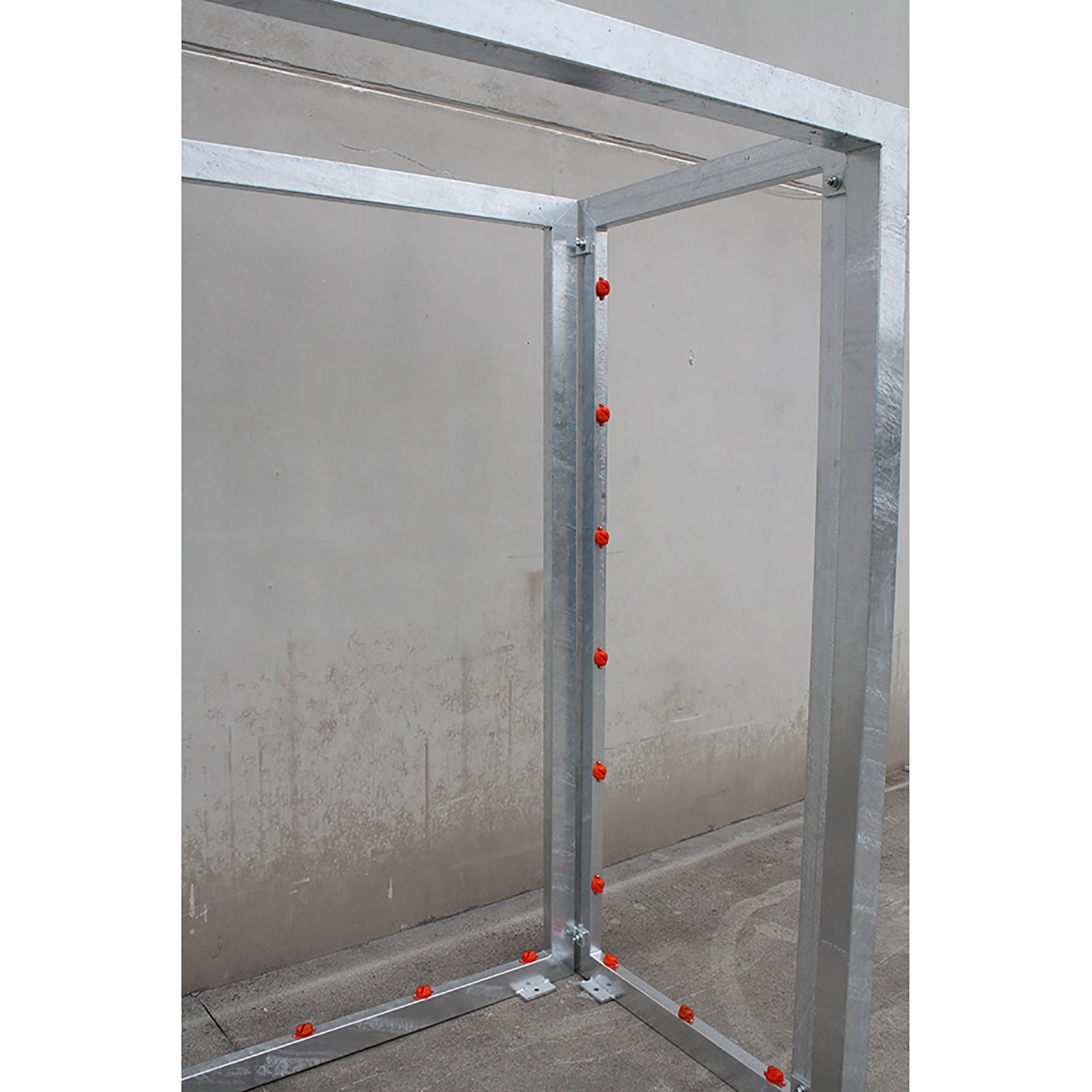 PAIR OF GALVANIZED INDOOR SOCCER/HANDBALL GOALS - BASKETBALL HOOP