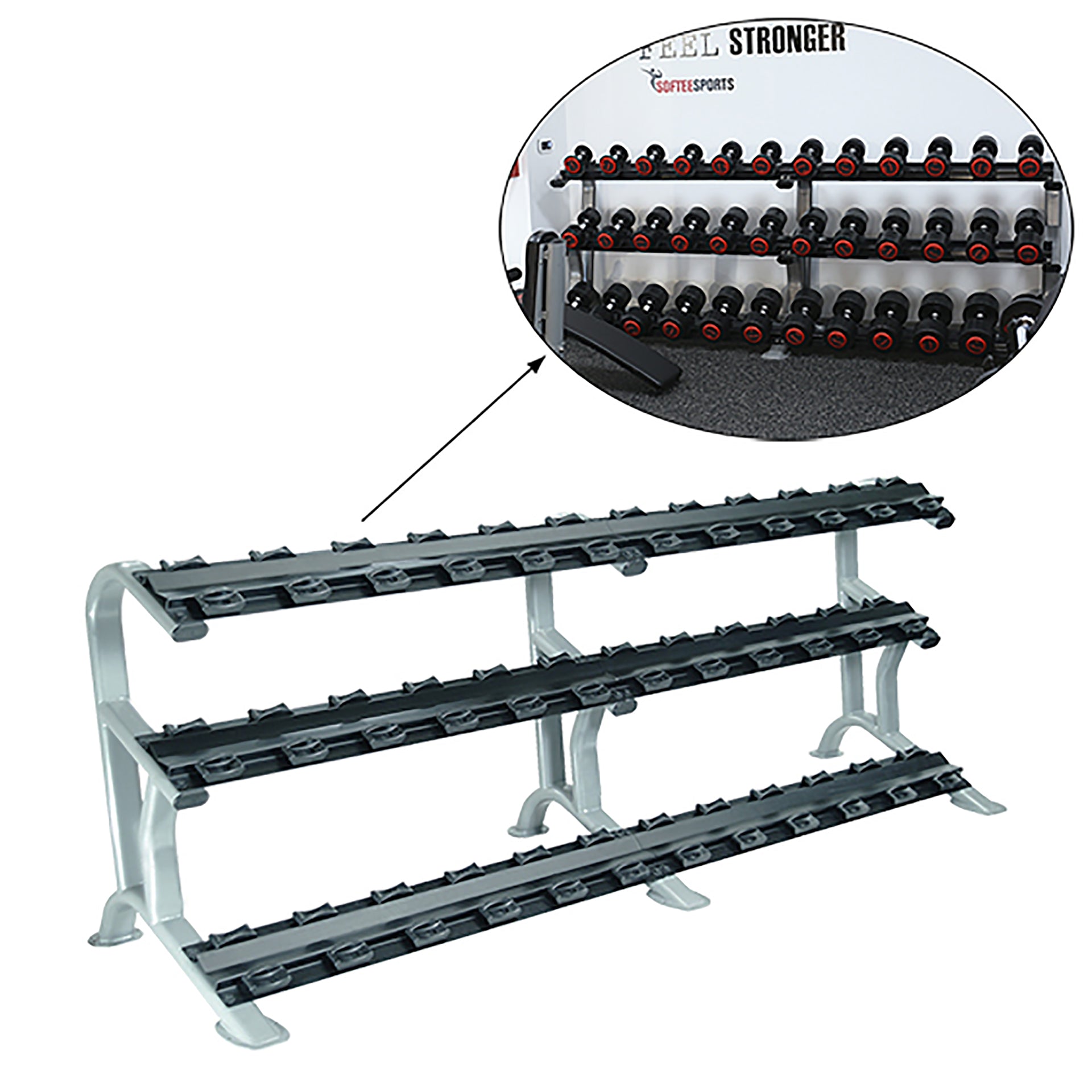 PRO-SPORTS SOFTEE DUMBBELL RACK FOR 36 DUMBBELLS