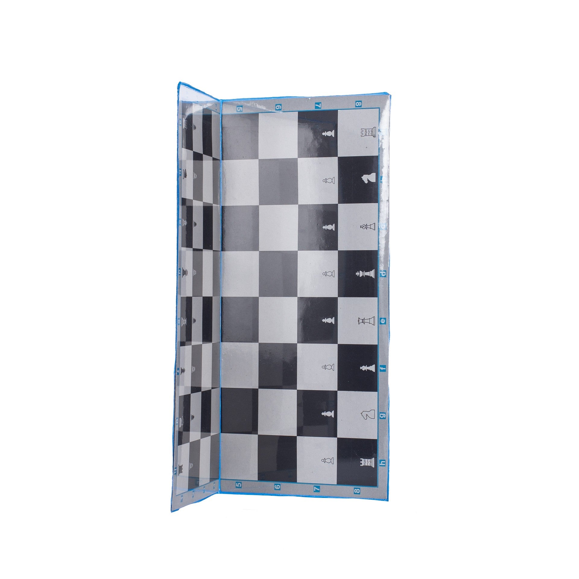 FOLDABLE CHESS BOARD 43 CM - INCLUDES SIMPLE PIECES-