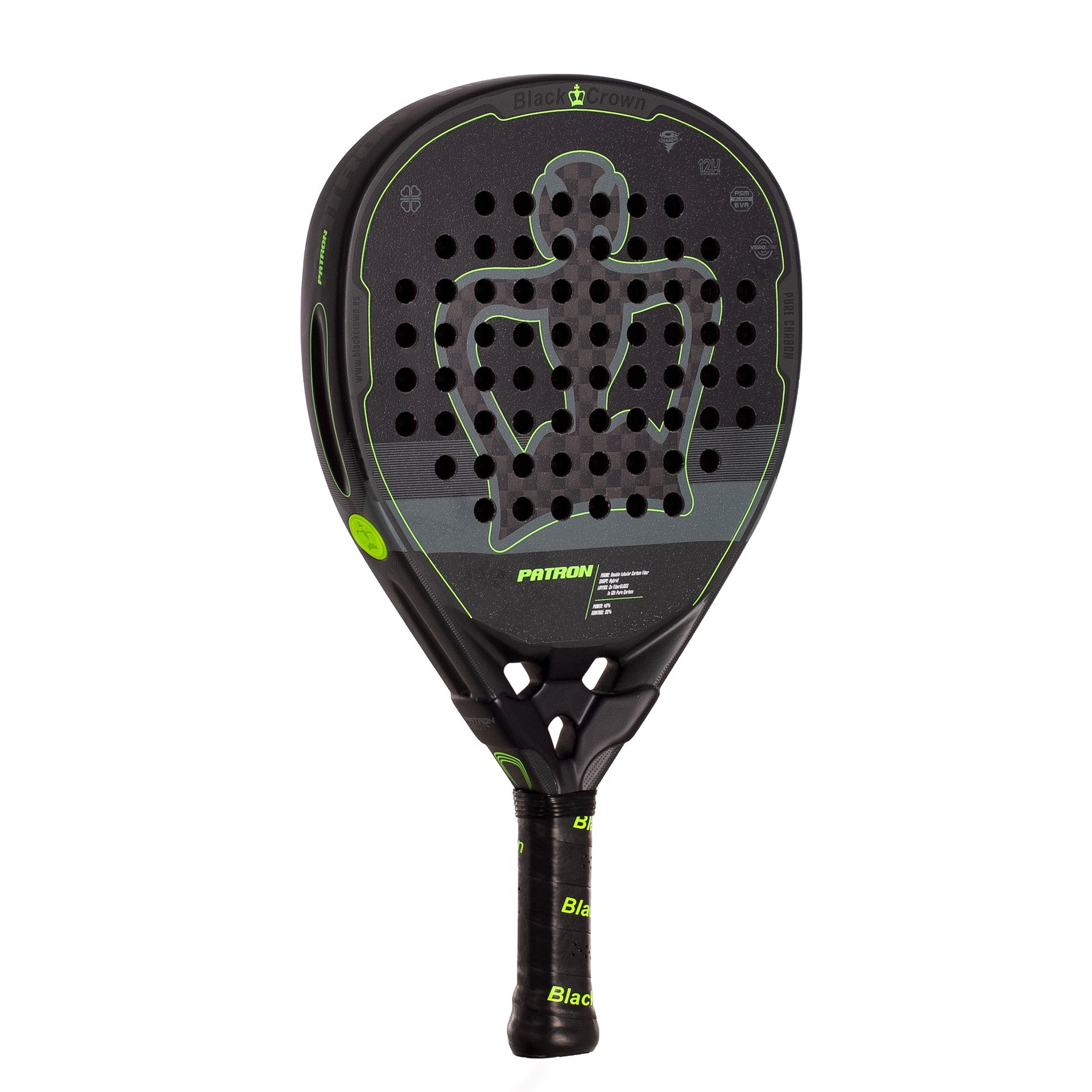 RAQUETTE DE PADEL BLACK CROWN PATRON