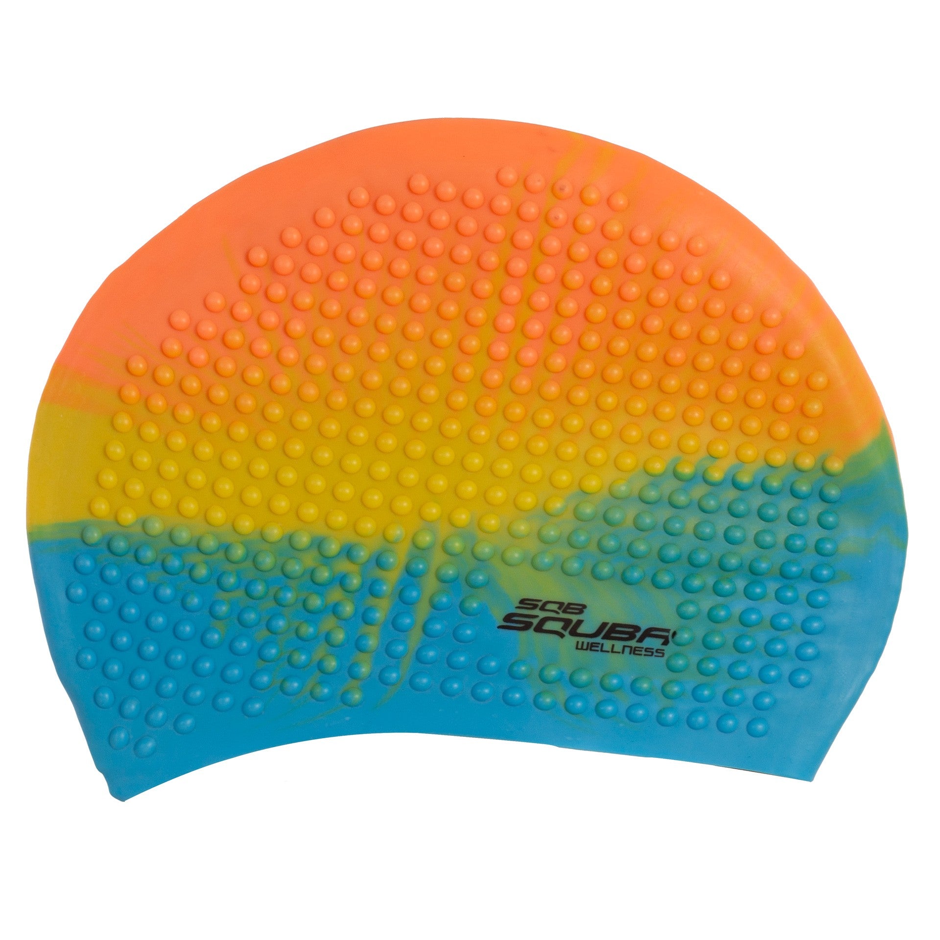 SQUBA BUBBLE MULTICOLOR SILICONE SWIMMING CAP