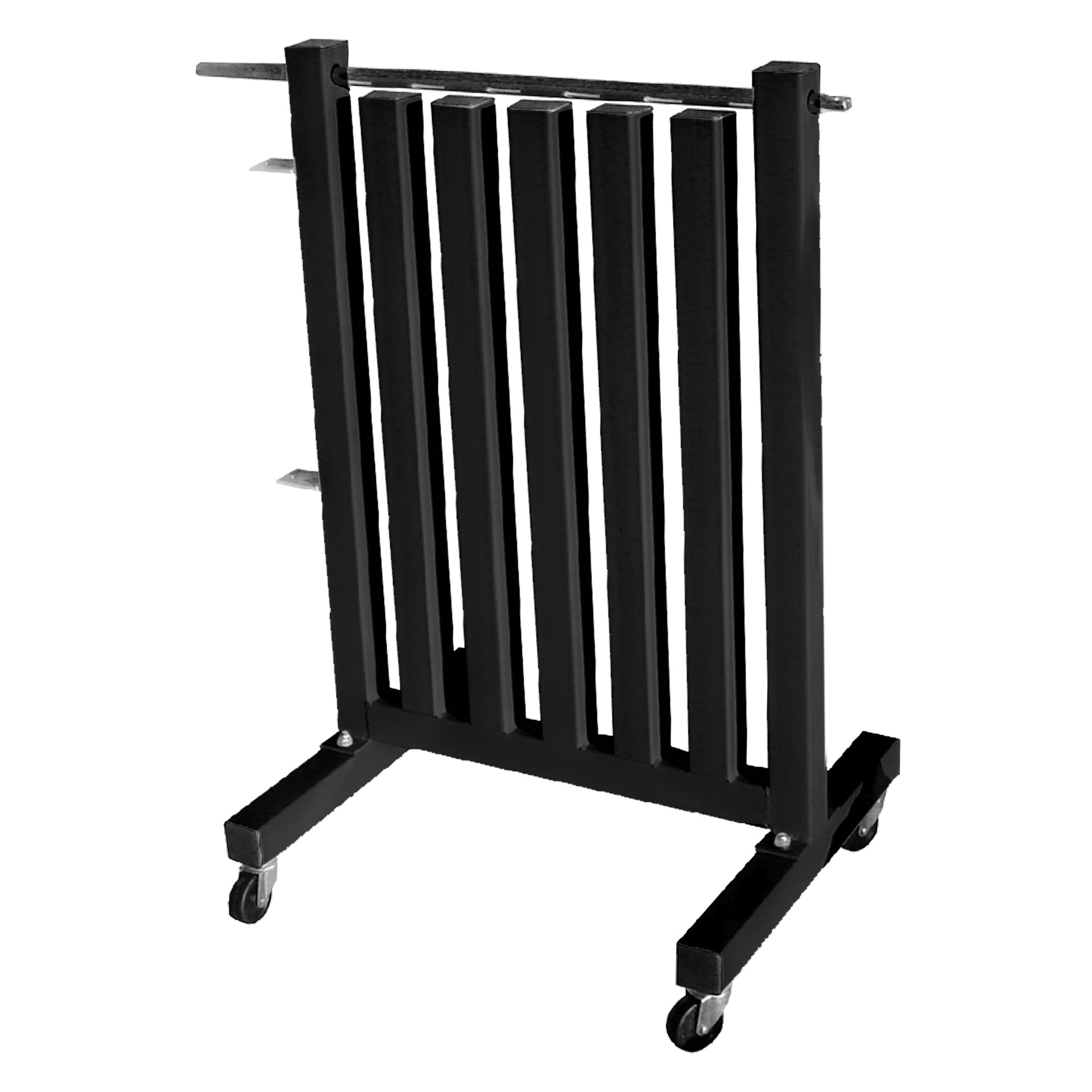 VINYL WEIGHT STAND WITH WHEELS AND BAR