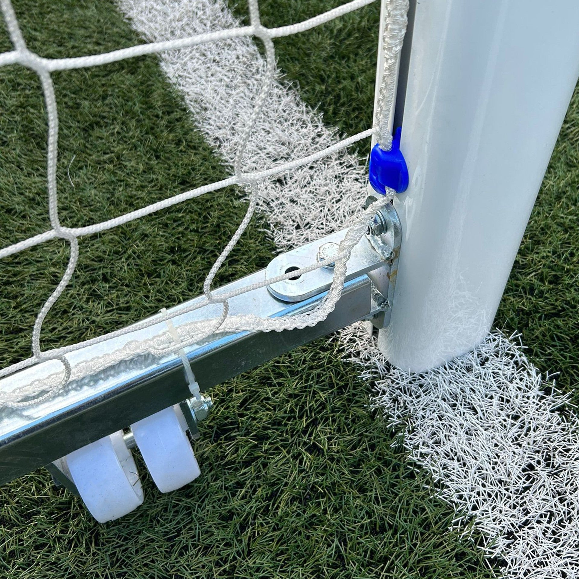 SOCCER 7 ALUMINUM GOALPOSTS 90 MM FOLDABLE WITH ZINC-PLATED NET SUPPORTS