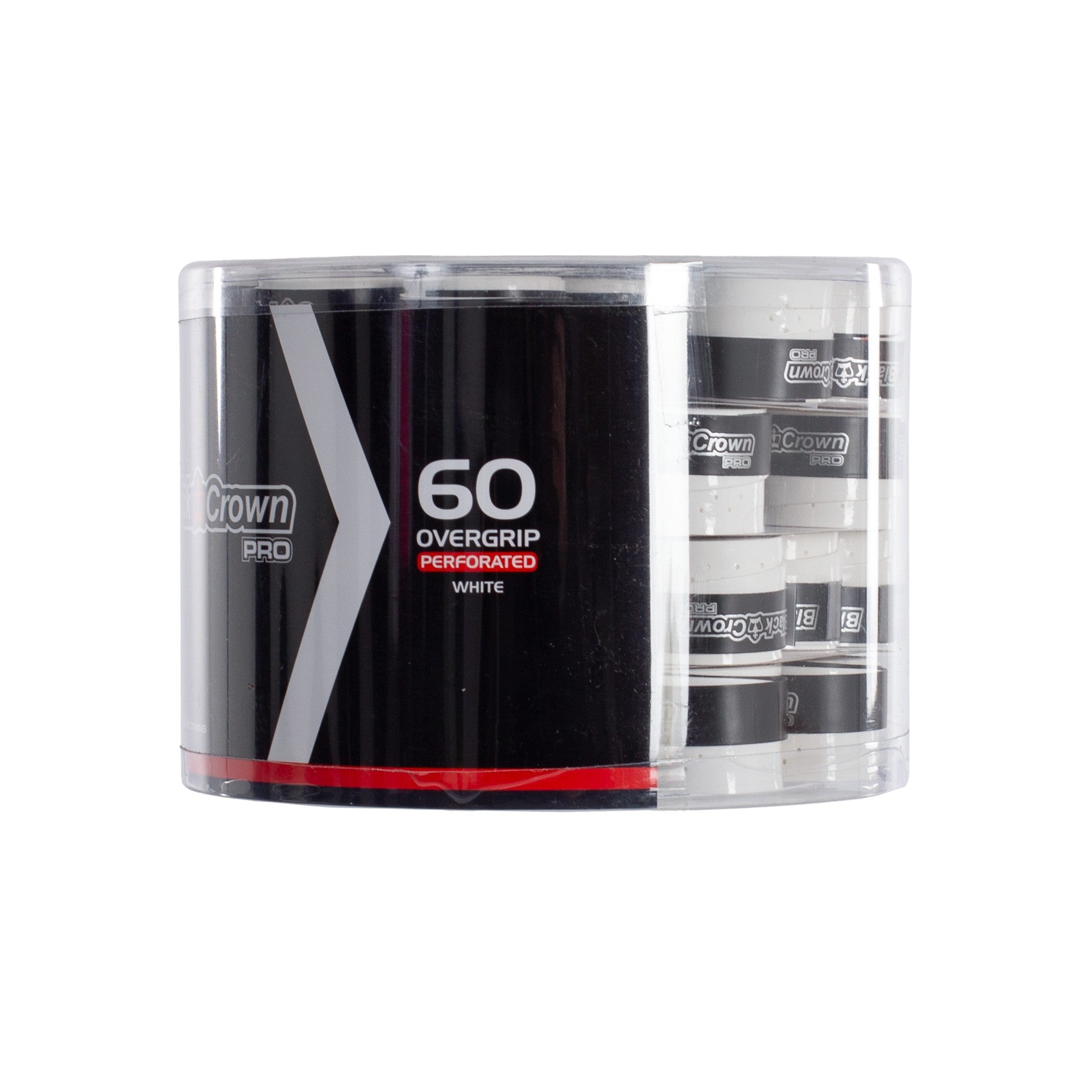 JAR 60 BLACK CROWN PERFORATED WHITE OVERGRIPS