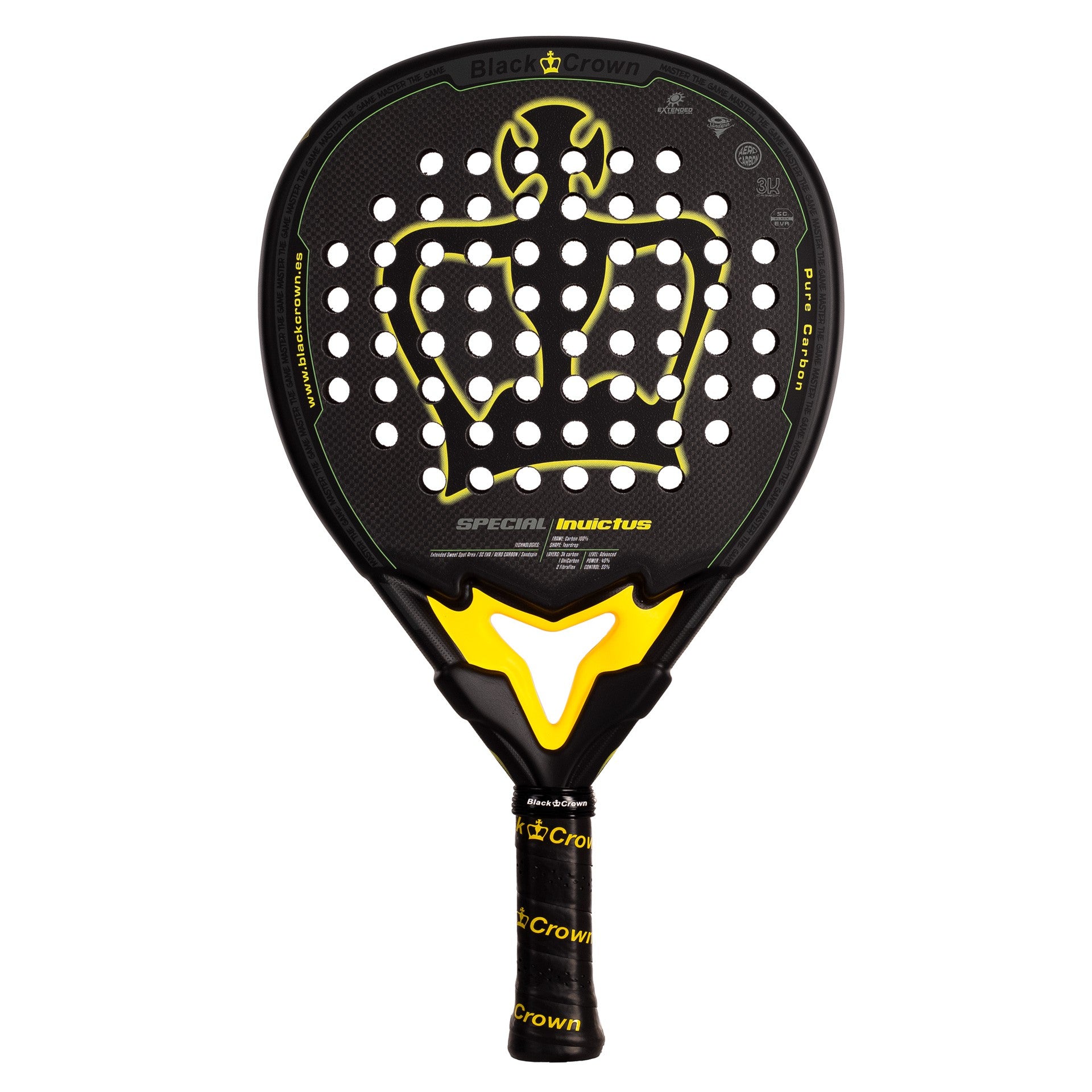 RAQUETTE DE PADEL BLACK CROWN SPECIAL INVICTUS