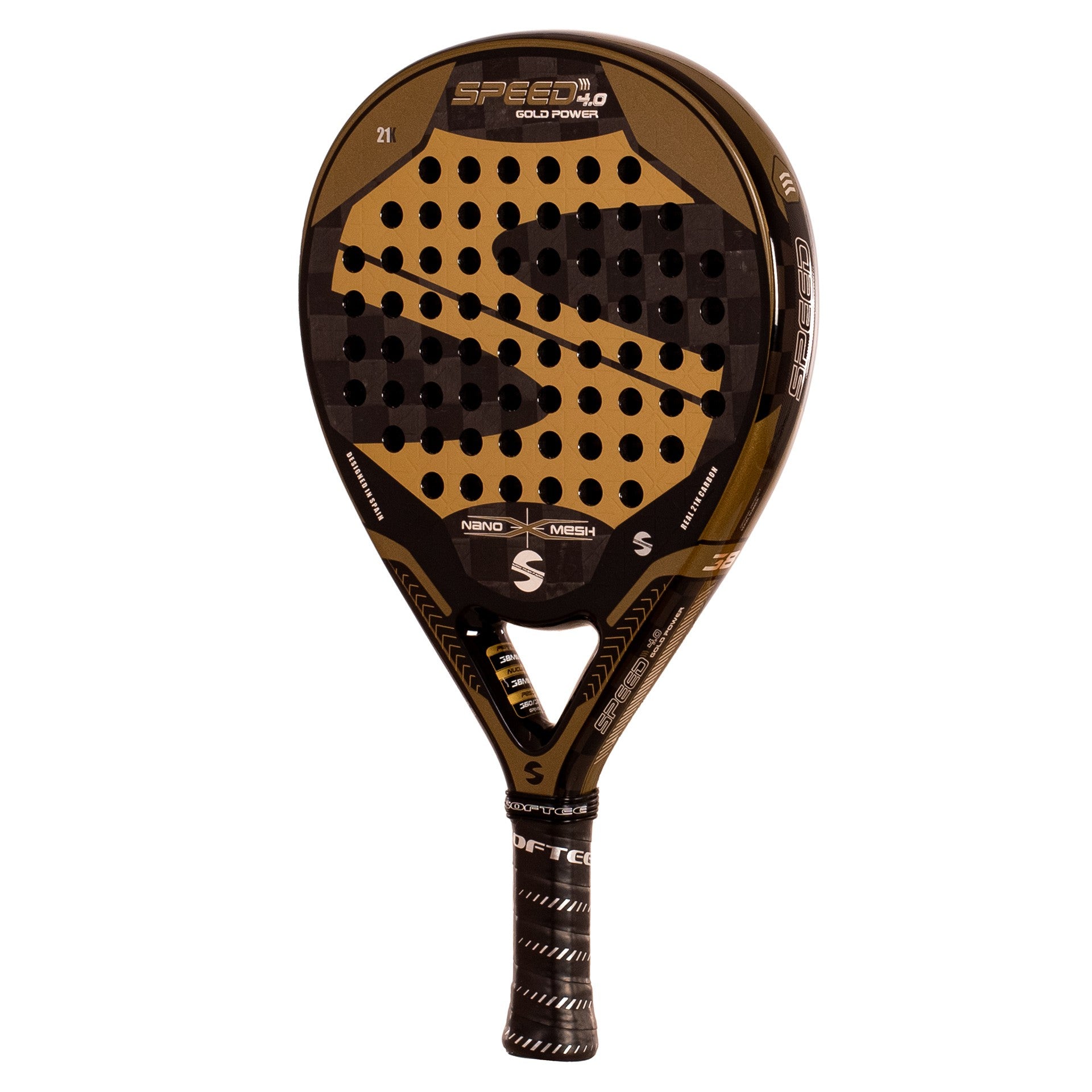 RAQUETTE DE PADEL SOFTEE SPEED GOLD POWER 4.0 NANO MESH
