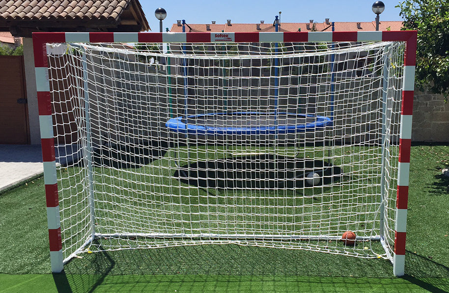 SET OF SHOCK-ABSORBING CURTAINS FOR INDOOR FOOTBALL/HANDBALL 3MM PREMIUM LINE WHITE