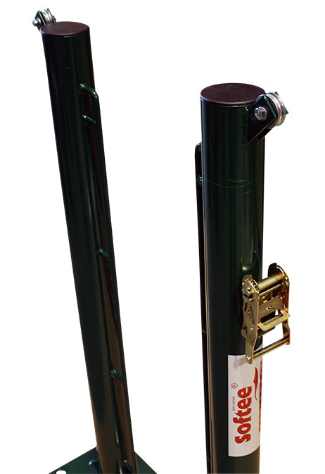 SET OF 2 FIXED PADEL POSTS Ø 80MM WITH SCREW-DOWN BASE