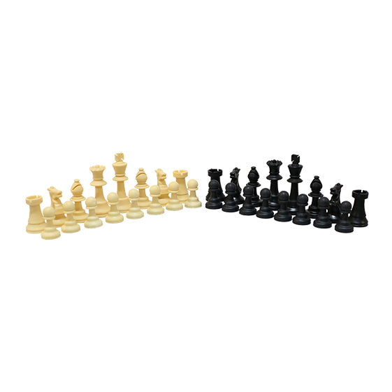 PVC CHESS PIECES SET 9 CM (WHITE+BLACK)