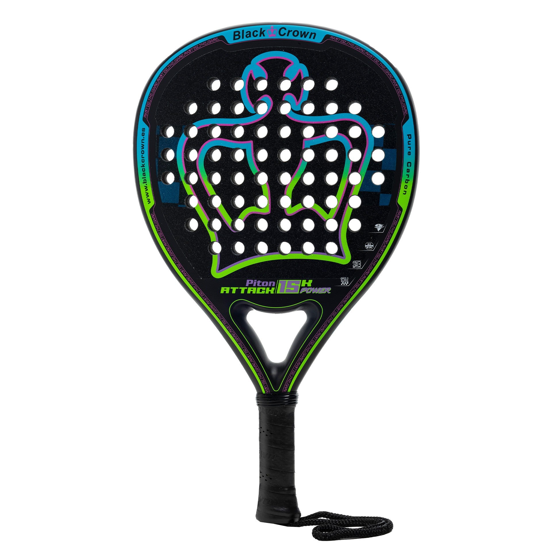 RAQUETTE DE PADEL BLACK CROWN PITON ATTACK 15K POWER
