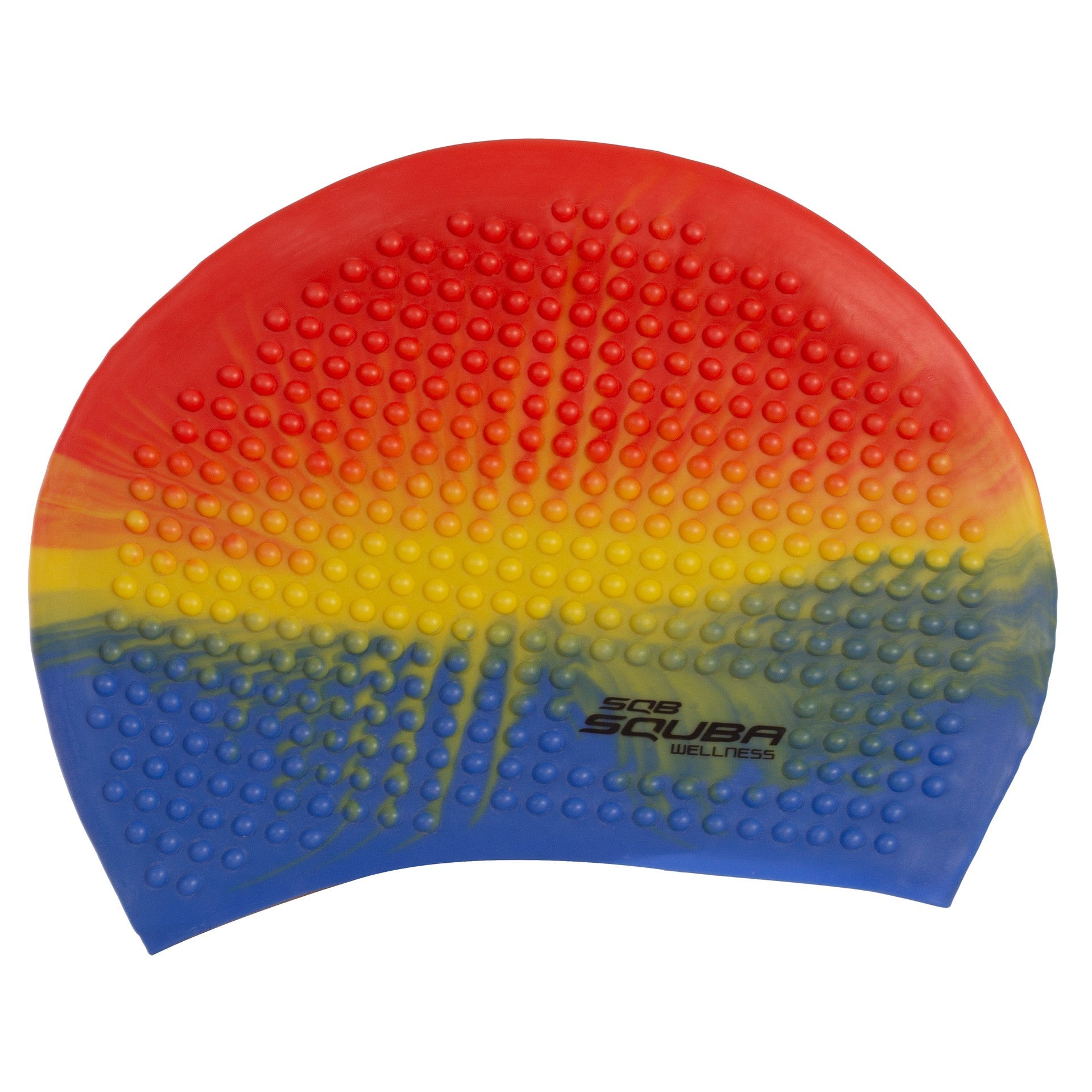 SQUBA BUBBLE MULTICOLOR SILICONE SWIMMING CAP