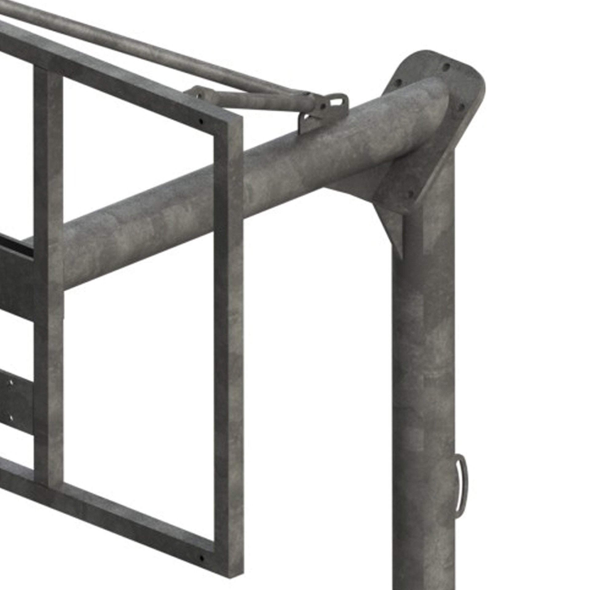 ANTI-VANDALISM BASKETBALL HOOP SET MINIBASKET NEW 114 MM GALVANIZED TUBES -INCLUDES RIMS, NETS, AND BACKBOARDS-