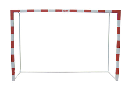 SET OF 2 METAL PORTABLE FUTSAL/HANDBALL GOALS 80X80MM WITH ROUND TUBE BASE