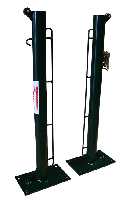 SET OF 2 FIXED PADEL POSTS Ø 80MM WITH SCREW-DOWN BASE