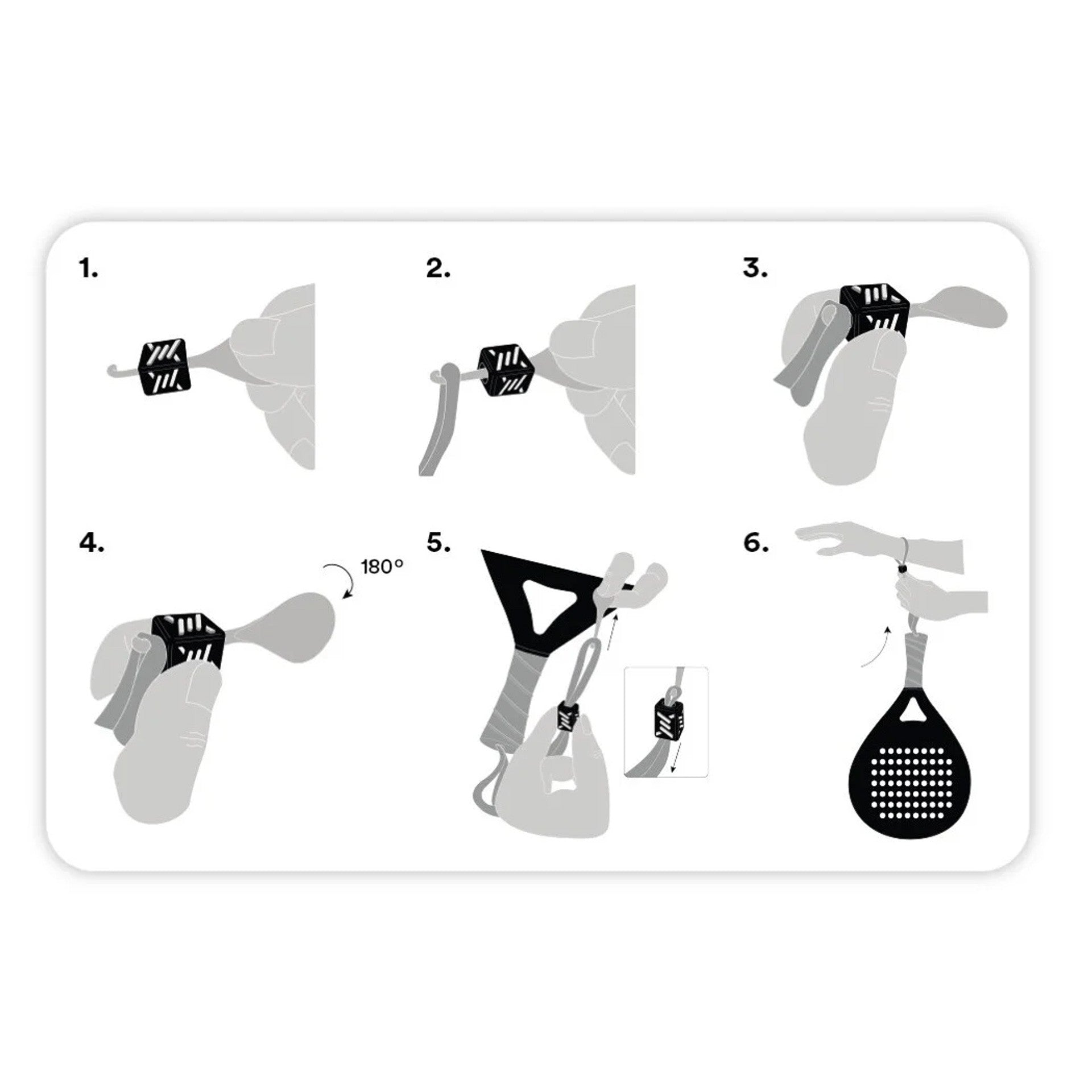 FERMETURE PAR CORDON DE SERRAGE POUR RAQUETTES DE PADEL