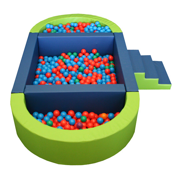 OVAL POOL PLUS BALL PIT, 300X150X40CM HIGH X 15CM WIDE (CONVERTIBLE INTO TWO)