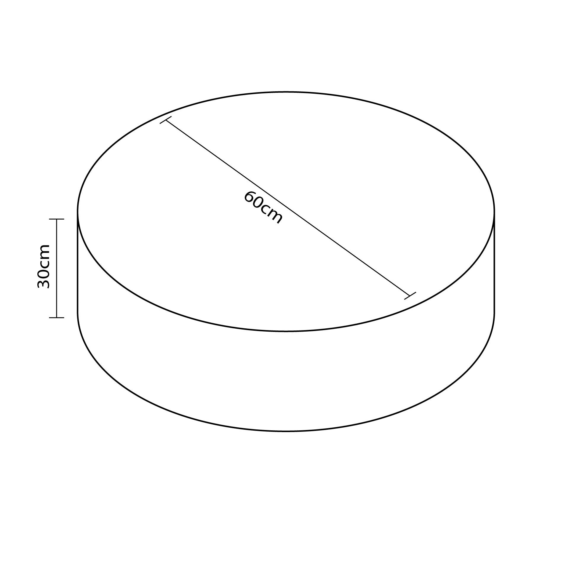 CIRCLE SHAPE 30X60CM Ø