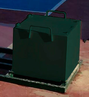 SET OF 2 SMALL GREEN COUNTERWEIGHT DRAWERS