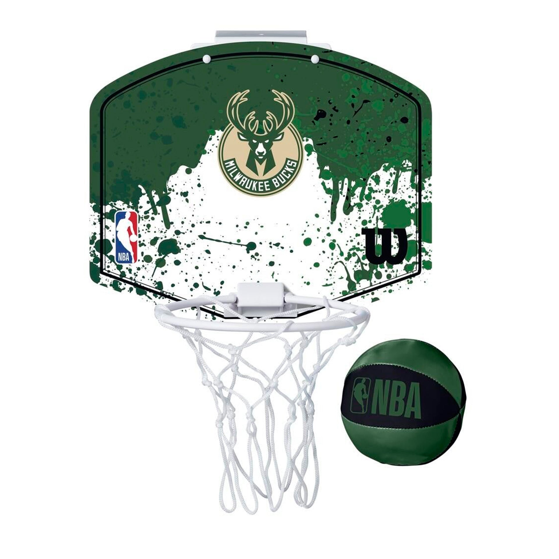 SET MINI PANIER WILSON NBA TEAM MINI HOOP BUCKS