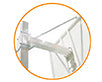 SET OF 2 DELUXE MONOTUBE FIXED BASKETBALL HOOPS WITH ANCHOR BASE -WITHOUT BACKBOARD OR RIM-