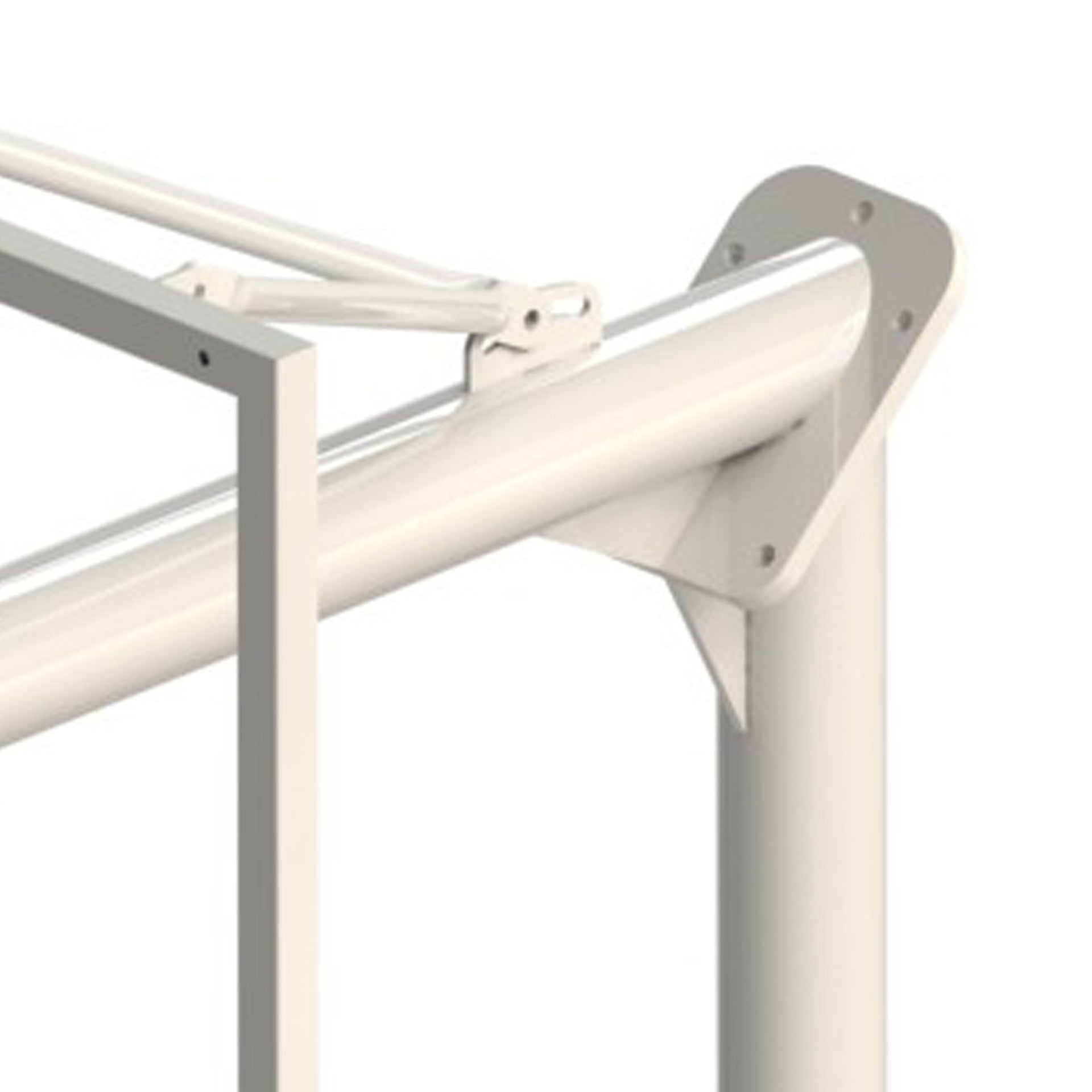 MINIBASKET MONOTUBE BASKETBALL GOAL NEW 114 MM FIXED TUBE WITH ANCHOR BASE - NO BACKBOARD, RIM