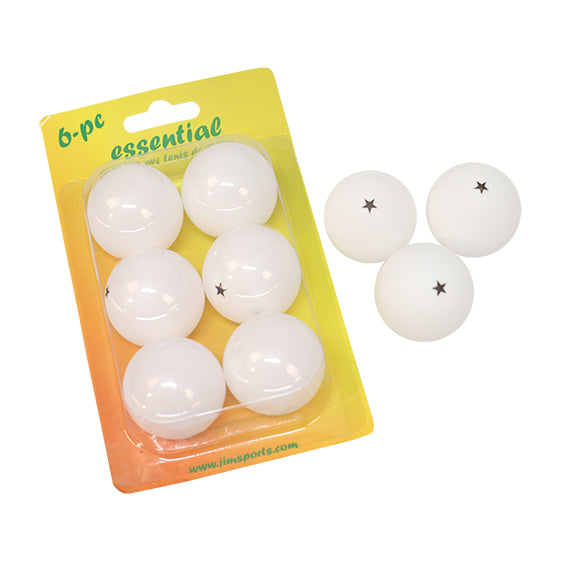 ESSENTIAL TABLE TENNIS PVC BALLS BOX OF 6