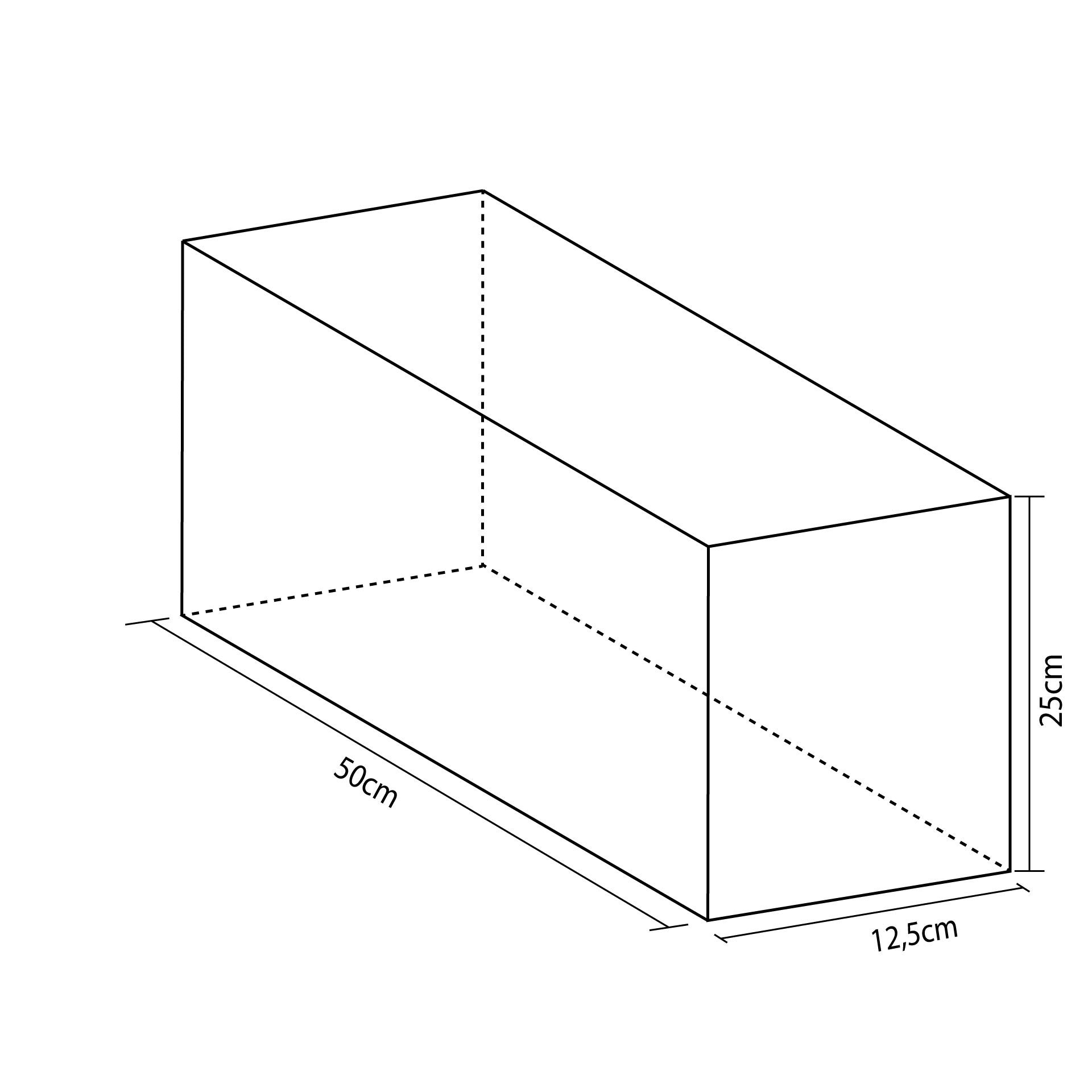 MINI RECTANGLE SHAPE 50X25X12.5CM