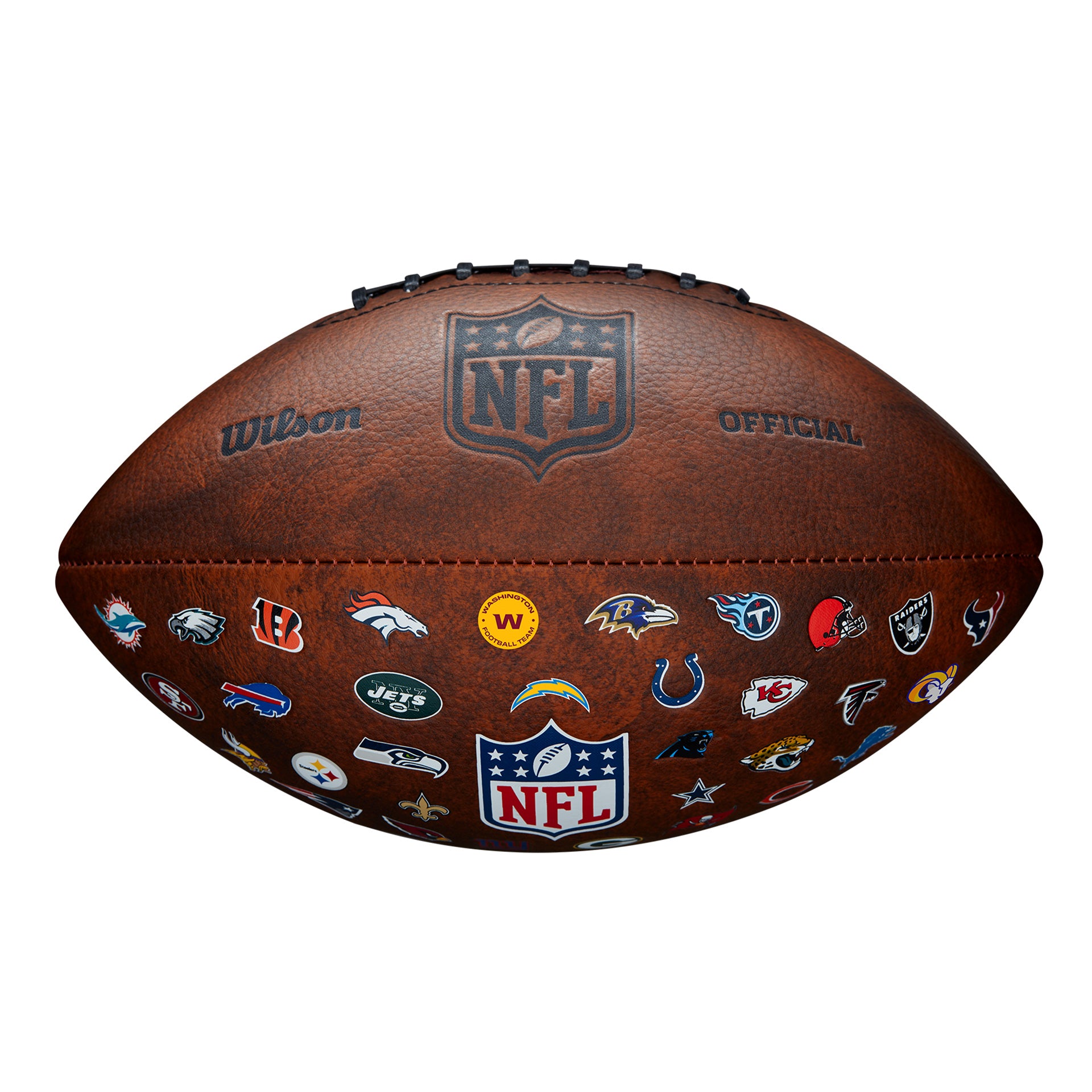 BALLON DE FOOTBALL AMÉRICAIN WILSON NFL OFF THROWBACK 32 ÉQUIPES
