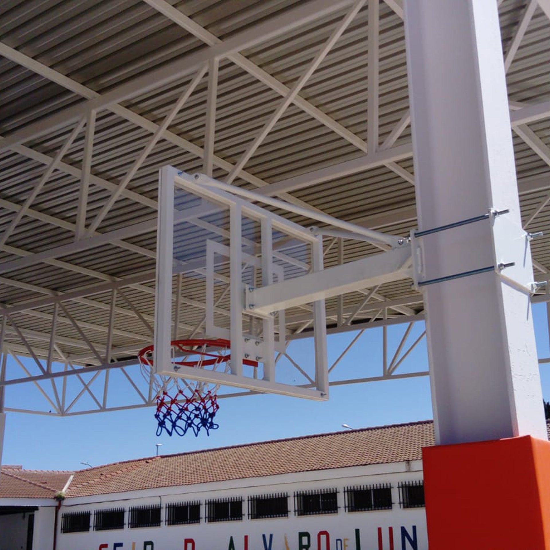 FIXED MINIBASKET BASKETBALL HOOP TO BEAM 1 M OVERHANG