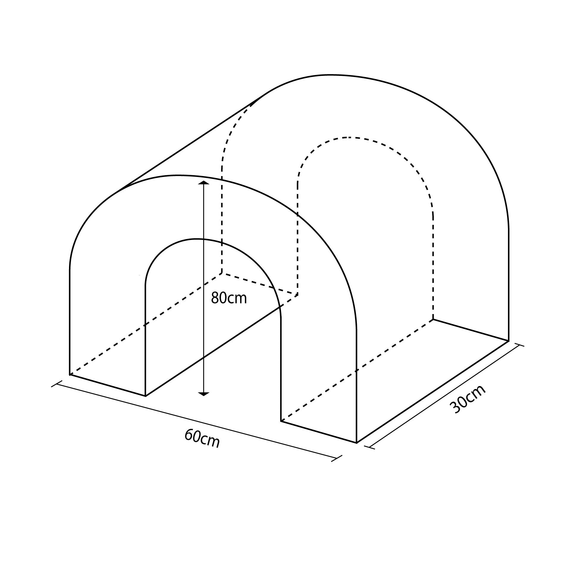 ARCH SHAPE 80X60X30CM