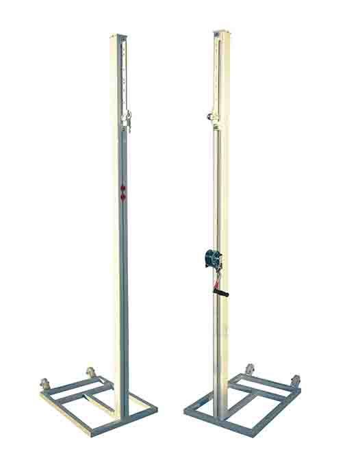 MOVABLE VOLLEYBALL POSTS, 80X80MM SQUARE ALUMINUM SECTION