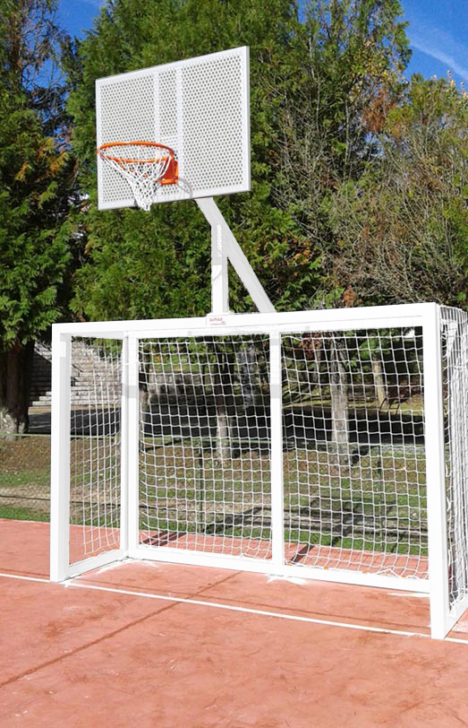 FUTSAL/HANDBALL GOALS - WHITE BASKETBALL HOOP
